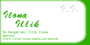 ilona illik business card